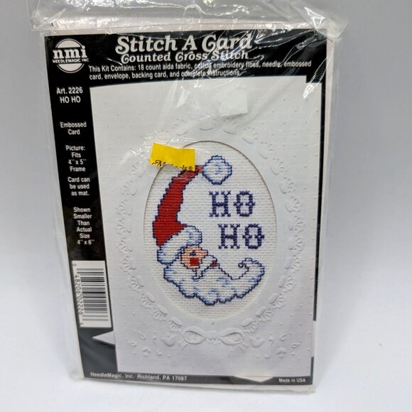 Needlemagic NMI Other - Santa Claus Ho Ho Stitch A Card Cross Stitch Kit By Needlemagic NMI Christmas